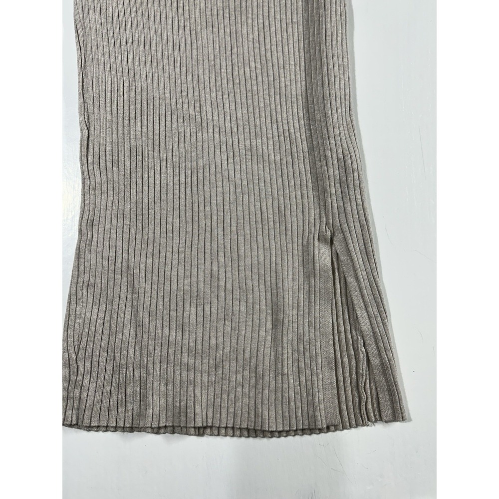 Ribbed Knit Maxi Dress: Long Sleeve Crew Neck Bodycon Party Dress - Picture 3 of 8